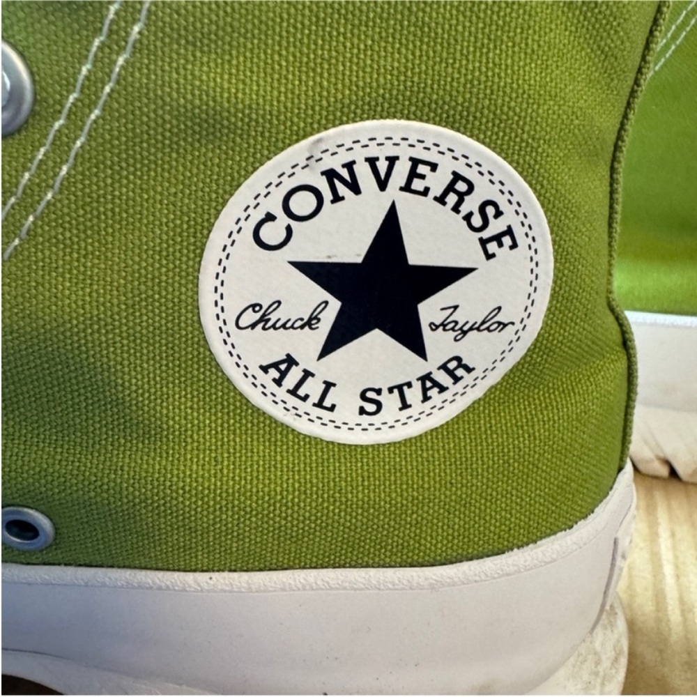 Converse Green Chunky Lug Sole Hi-Top Sneakers Women’s Size 8 - Picture 8 of 8